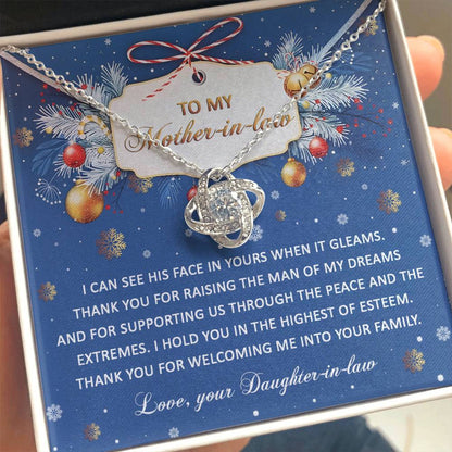 Gift for Mother-in-law - I Hold You - Love Knot Pendant Necklace - Mallard Moon Gift Shop