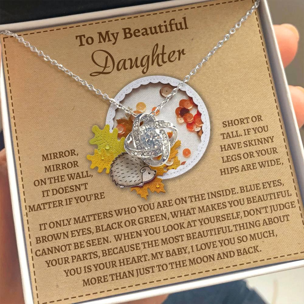 Gift for Daughter - On The Wall - Love Knot Pendant Necklace - Mallard Moon Gift Shop