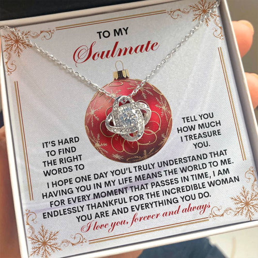Gift for Soulmate - Incredible Woman - Love Knot Pendant Necklace - Mallard Moon Gift Shop