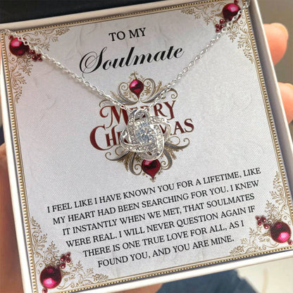 Gift for Soulmate - I Found You - Love Knot Pendant Necklace - Mallard Moon Gift Shop