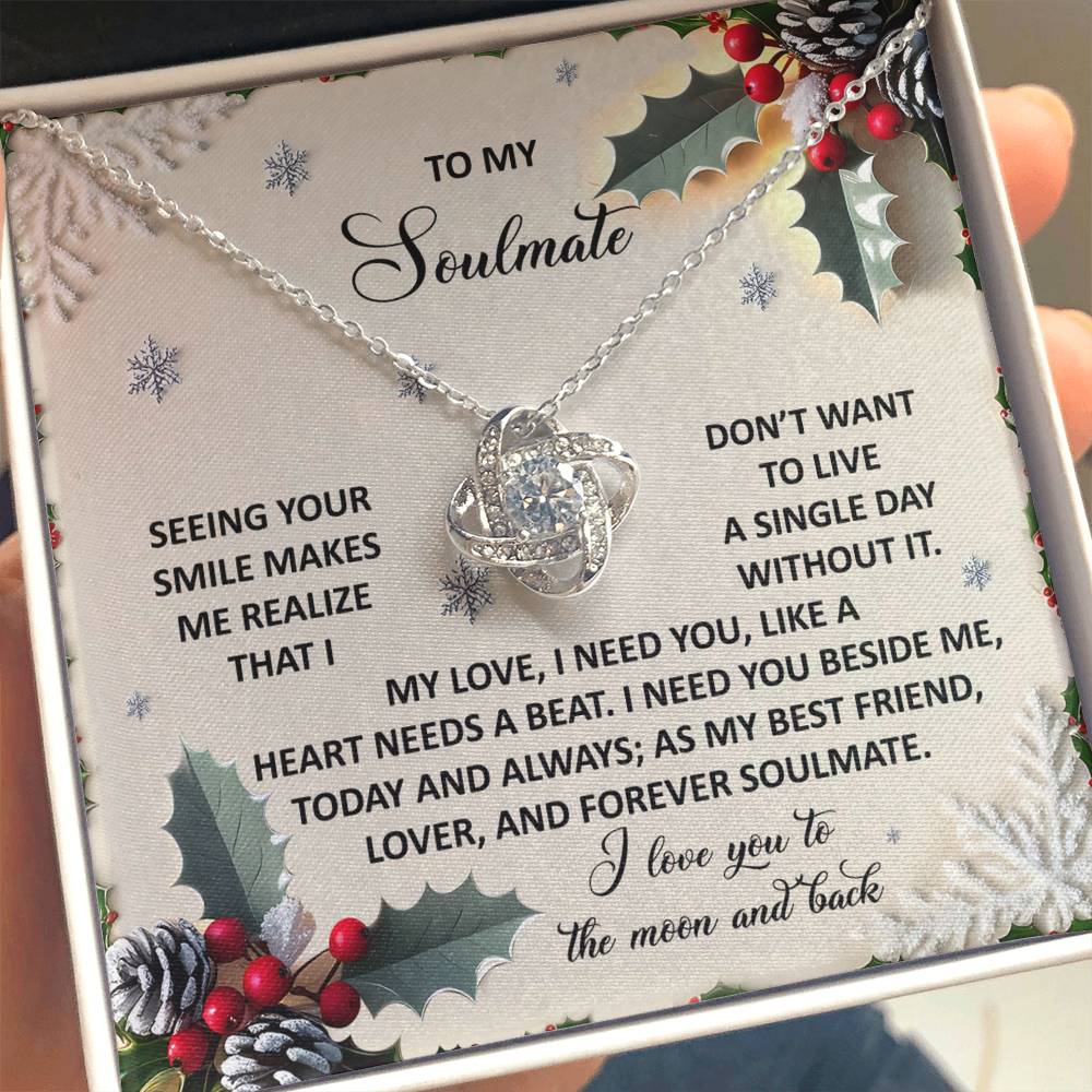 Gift for Soulmate - Forever Soulmate - Love Knot Pendant Necklace - Mallard Moon Gift Shop