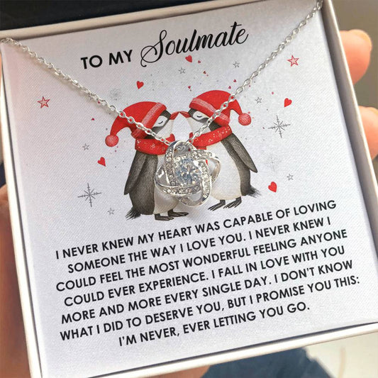 Gift for Soulmate - To Deserve You - Love Knot Pendant Necklace - Mallard Moon Gift Shop