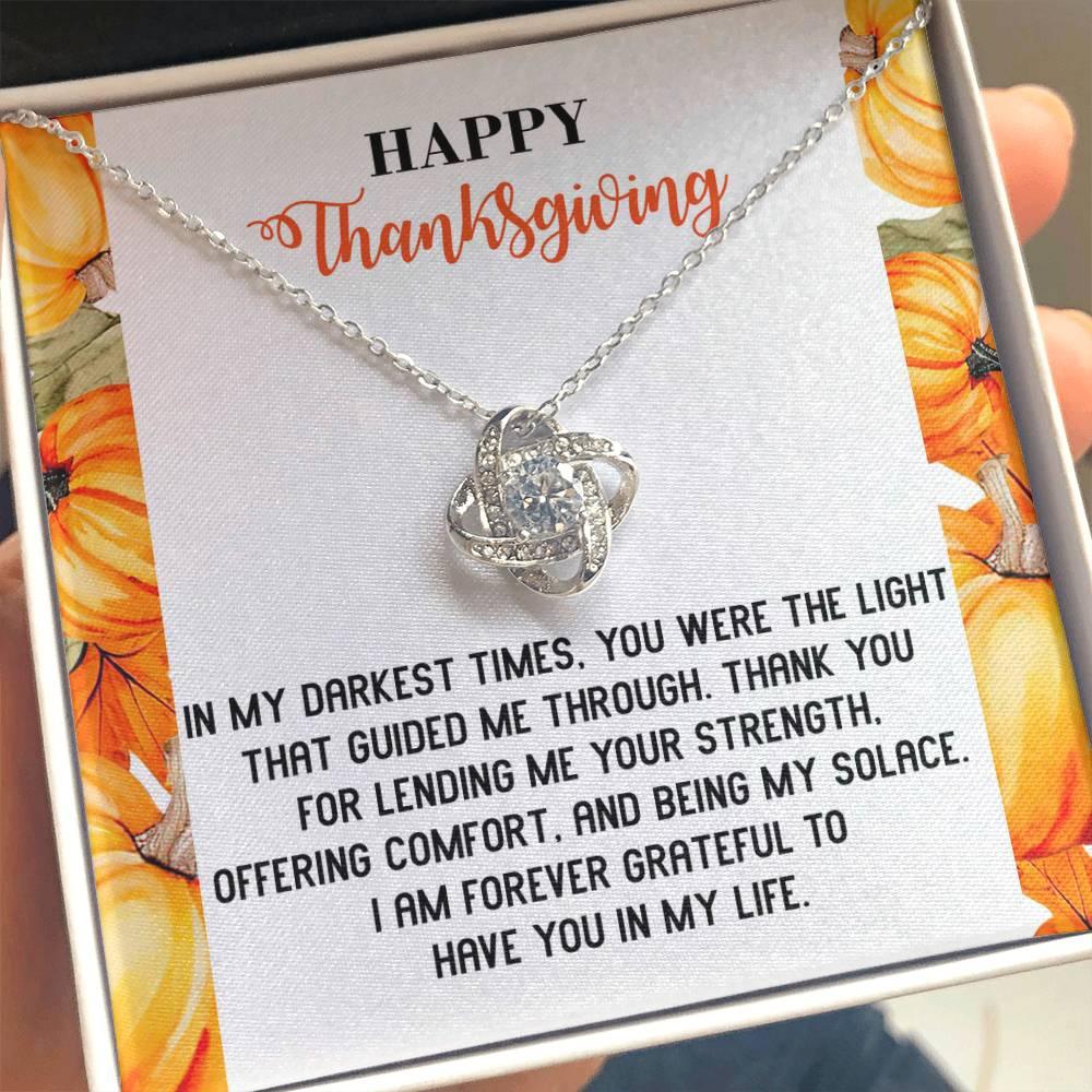 Gift for Thanksgiving - Guided Me Through - Love Knot Pendant Necklace - Mallard Moon Gift Shop