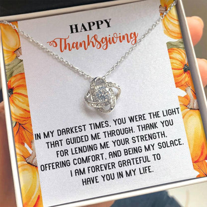 Gift for Thanksgiving - Guided Me Through - Love Knot Pendant Necklace - Mallard Moon Gift Shop