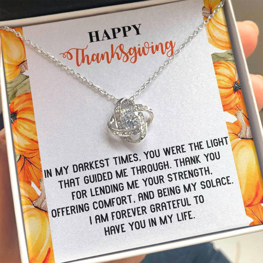 Gift for Thanksgiving - Guided Me Through - Love Knot Pendant Necklace - Mallard Moon Gift Shop