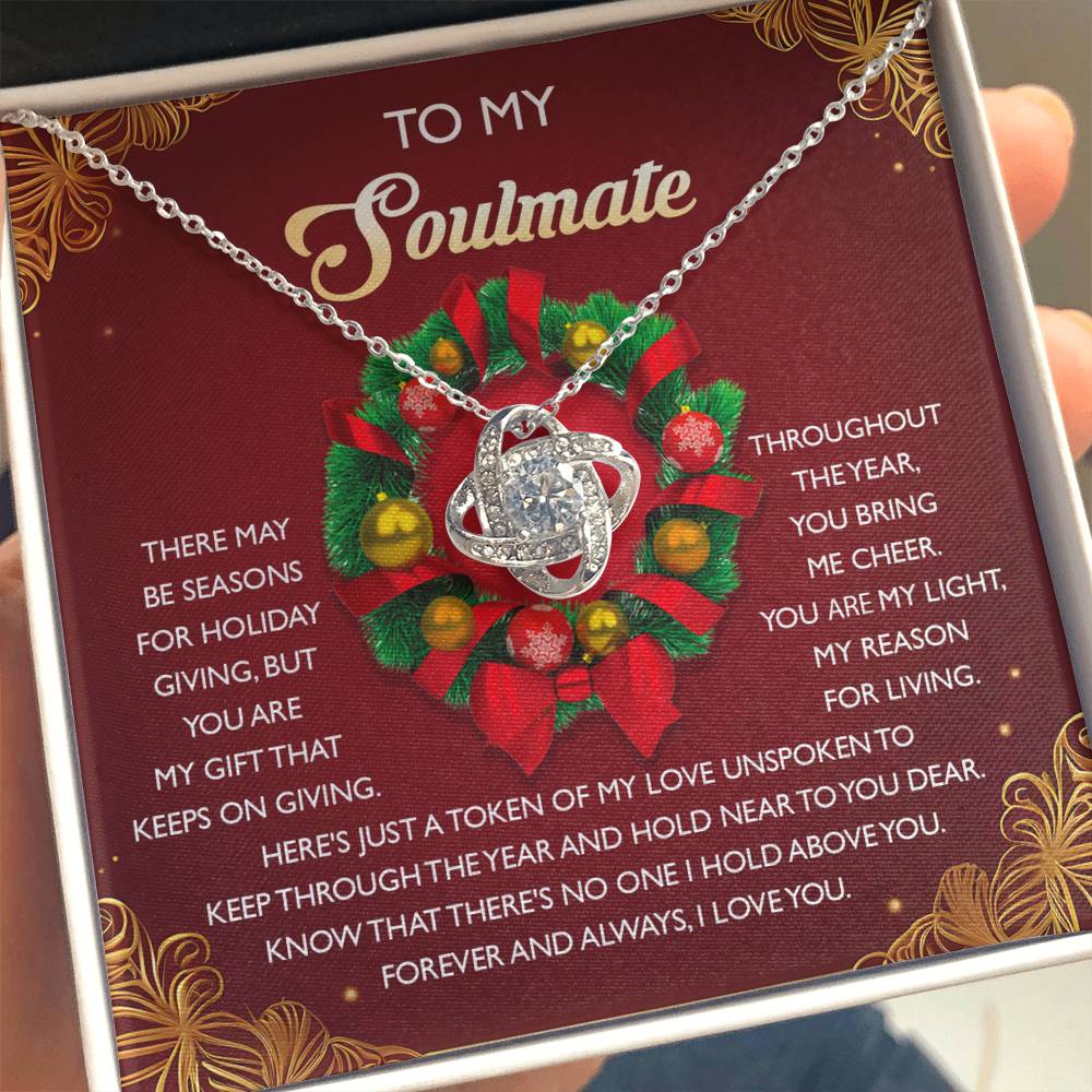 Gift for Soulmate - Bring Me Cheer - Love Knot Pendant Necklace - Mallard Moon Gift Shop