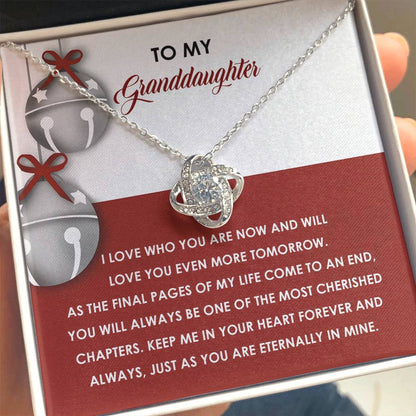 Gift for Granddaughter - To An End - Love Knot Pendant Necklace - Mallard Moon Gift Shop