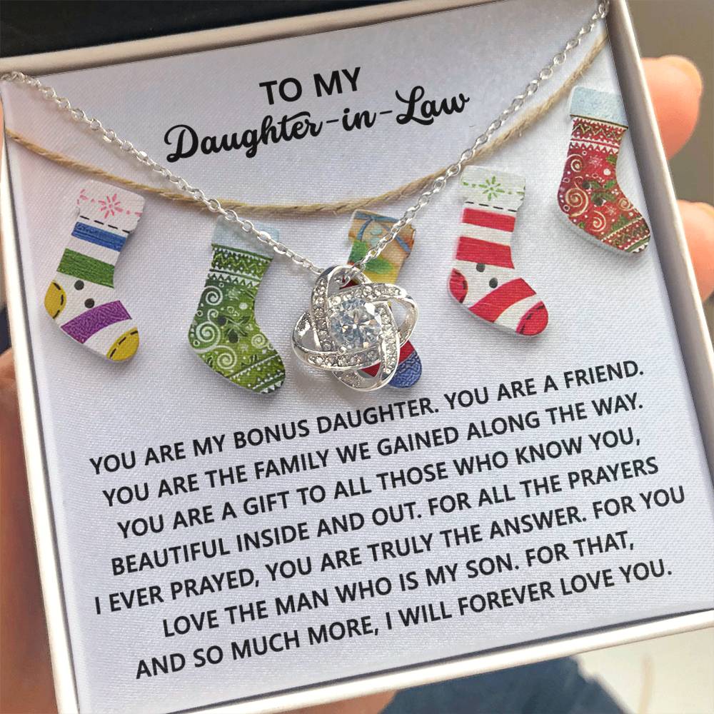 Gift for Daughter-in-Law - A Gift - Love Knot Pendant Necklace - Mallard Moon Gift Shop