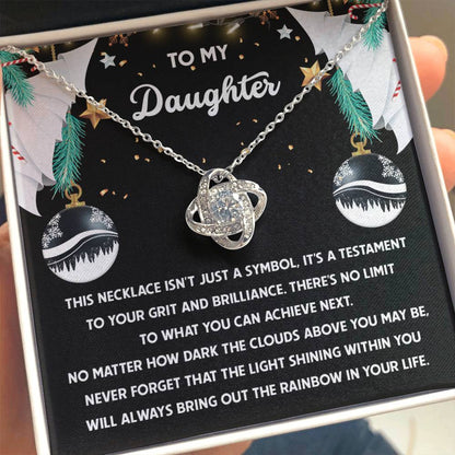 Gift for Daughter - The Rainbow - Love Knot Pendant Necklace - Mallard Moon Gift Shop