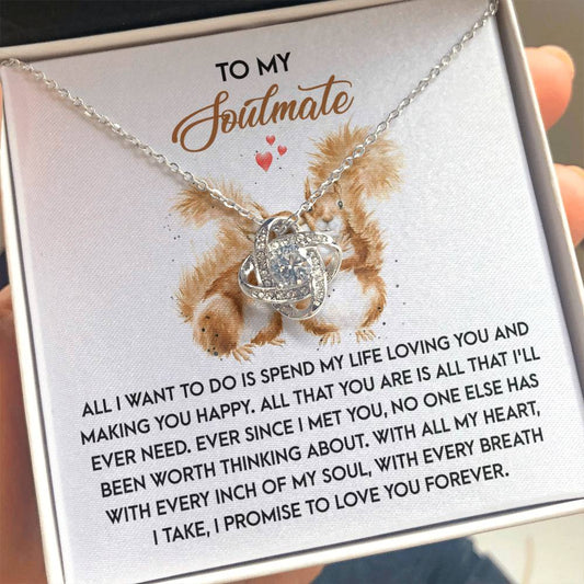 Gift for Soulmate - Making You Happy - Love Knot Pendant Necklace - Mallard Moon Gift Shop