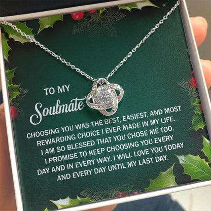Gift for Soulmate - Chose Me Too - Love Knot Pendant Necklace - Mallard Moon Gift Shop