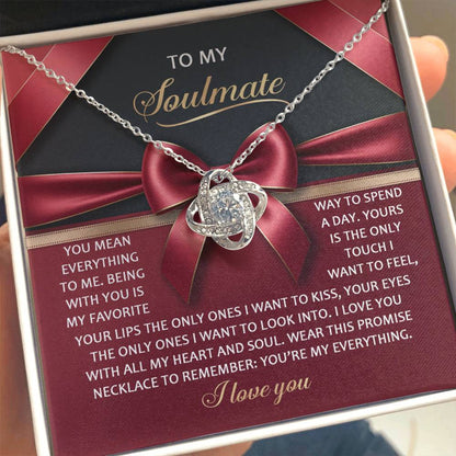 Gift for Soulmate - Heart And Soul - Love Knot Pendant Necklace - Mallard Moon Gift Shop