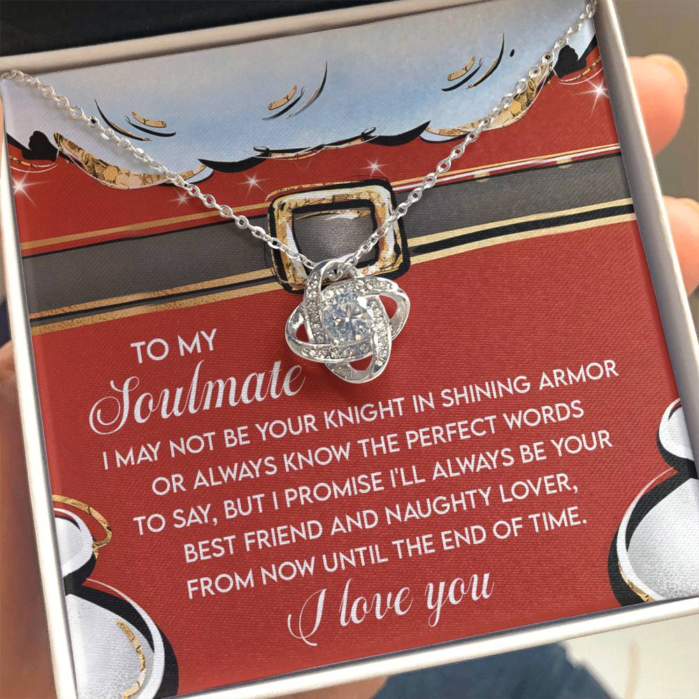 Gift for Soulmate - Naughty Lover - Love Knot Pendant Necklace - Mallard Moon Gift Shop