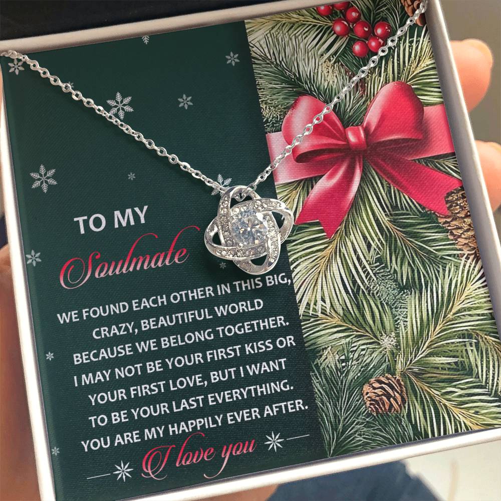 Gift for Soulmate - Beautiful World - Love Knot Pendant Necklace - Mallard Moon Gift Shop