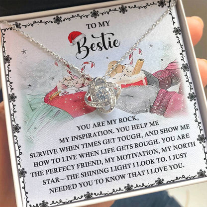 Gift for Bestie - My North Star - Love Knot Pendant Necklace - Mallard Moon Gift Shop