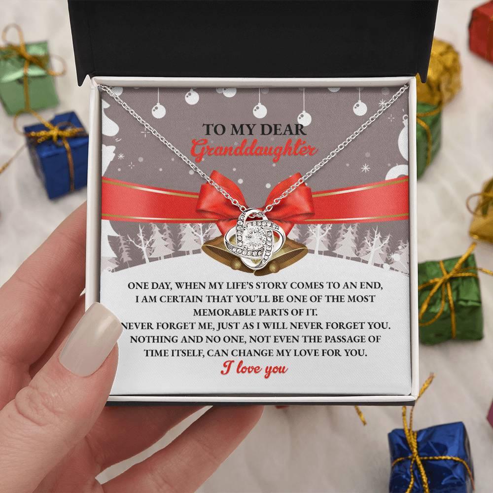 Gift for Granddaughter - Memorable Parts Daughter - Love Knot Pendant Necklace - Mallard Moon Gift Shop