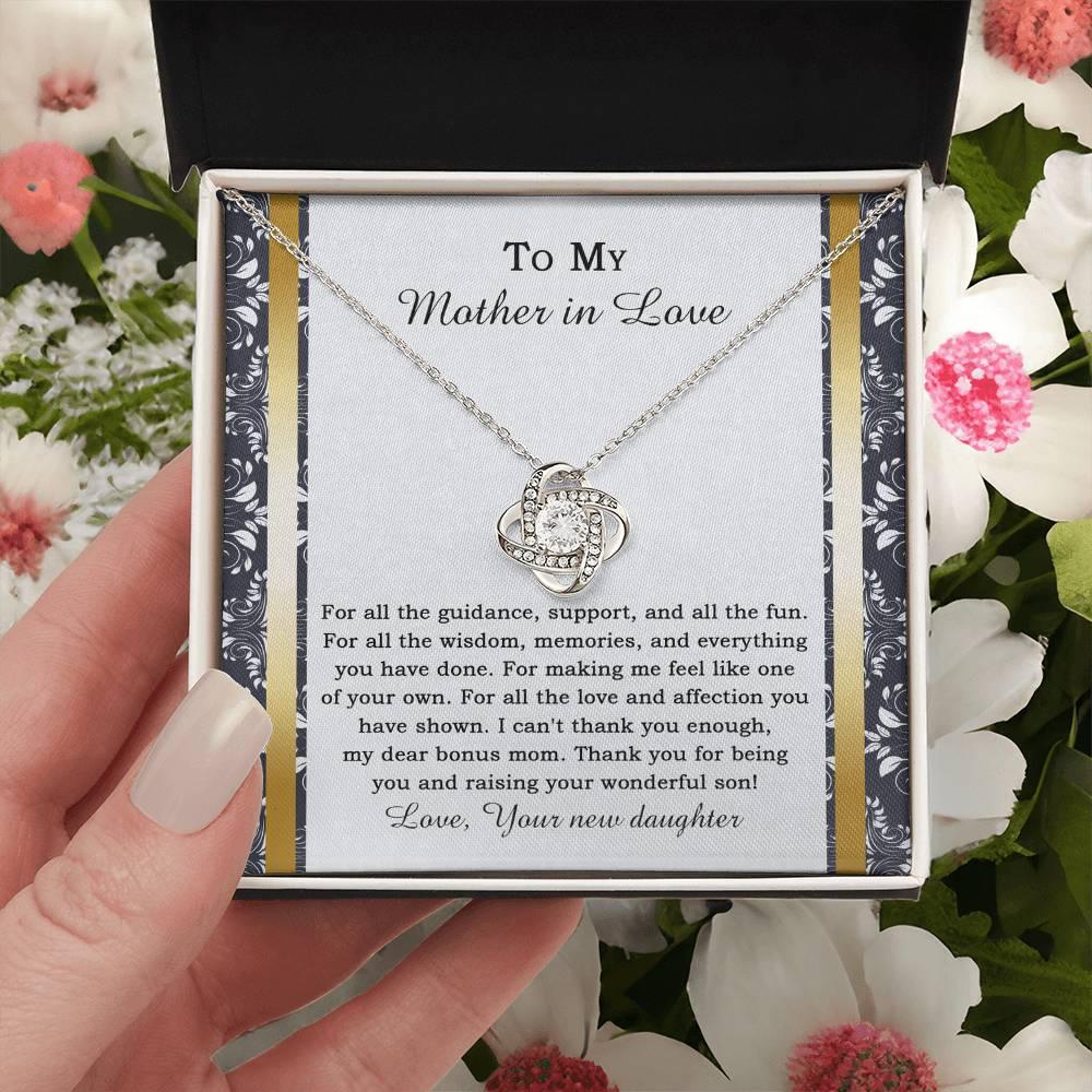 Mother-in-law Wedding Day Gift - One Of Your Own - Love Knot Pendant Necklace - Mallard Moon Gift Shop
