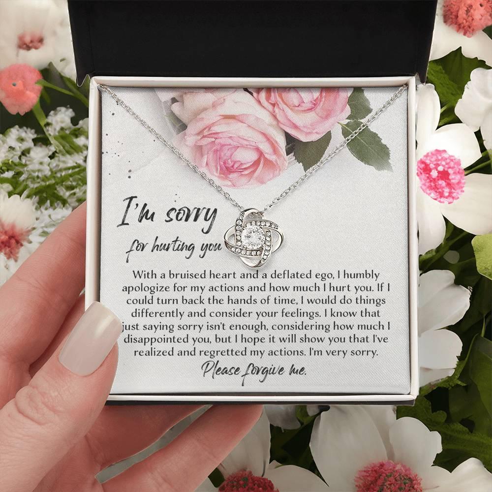 Apology Gift - Sorry, Regretted My Actions - Love Knot Pendant Necklace - Mallard Moon Gift Shop