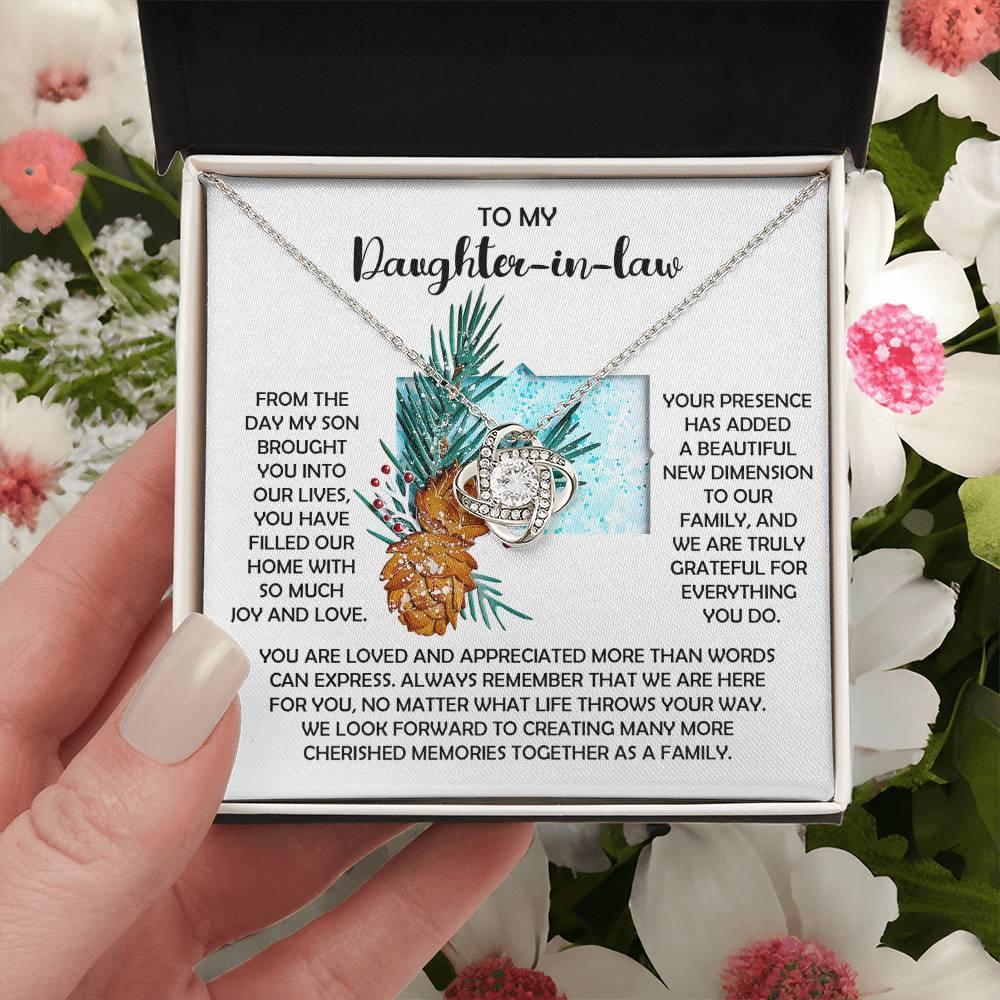 Gift for Daughter-in-Law - Here For You - Love Knot Pendant Necklace - Mallard Moon Gift Shop