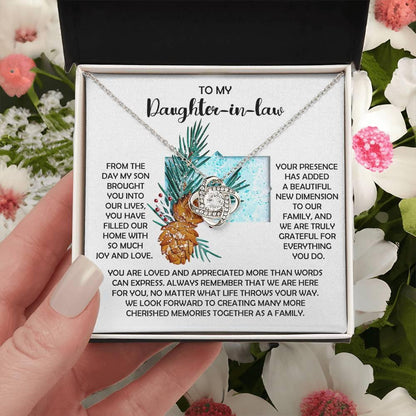 Gift for Daughter-in-Law - Here For You - Love Knot Pendant Necklace - Mallard Moon Gift Shop