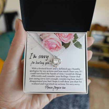 Apology Gift - Sorry, Regretted My Actions - Love Knot Pendant Necklace - Mallard Moon Gift Shop