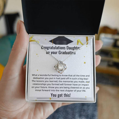 Daughter Congratulations on your Graduation You Got This Love Knot Pendant Necklace - Mallard Moon Gift Shop