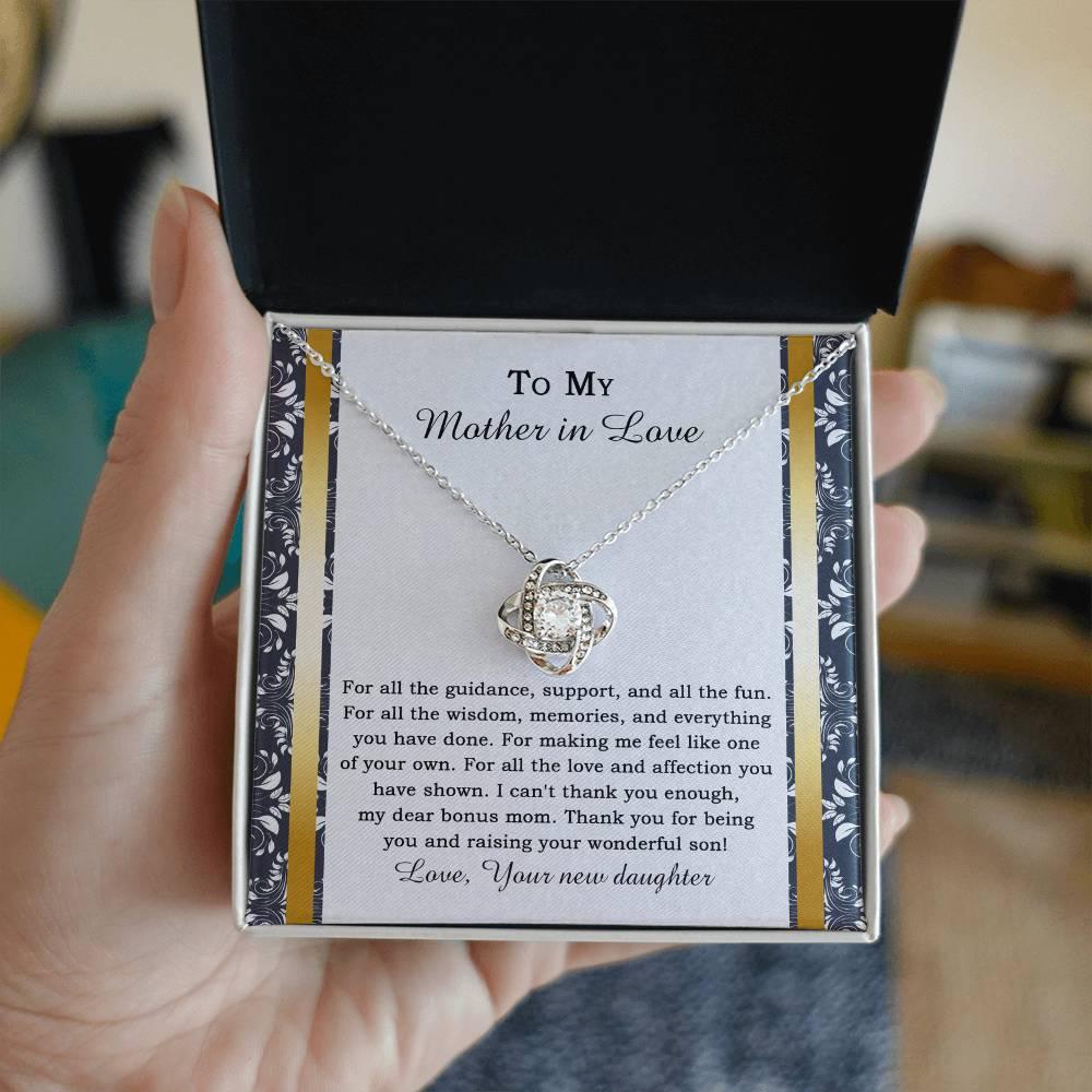 Mother-in-law Wedding Day Gift - One Of Your Own - Love Knot Pendant Necklace - Mallard Moon Gift Shop