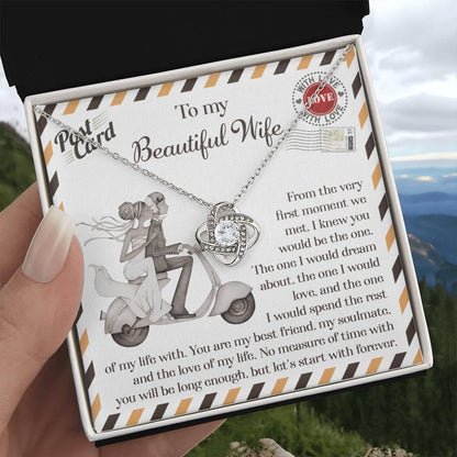 Wife Wedding Gift I Knew You Would-Be The One Love Knot Pendant Necklace - Mallard Moon Gift Shop