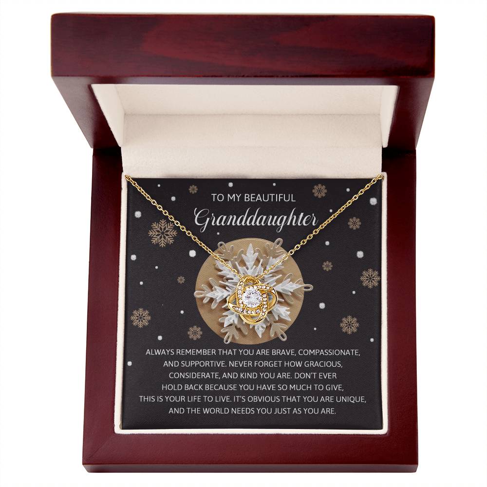 Gift for Granddaughter - As You Are - Love Knot Pendant Necklace - Mallard Moon Gift Shop