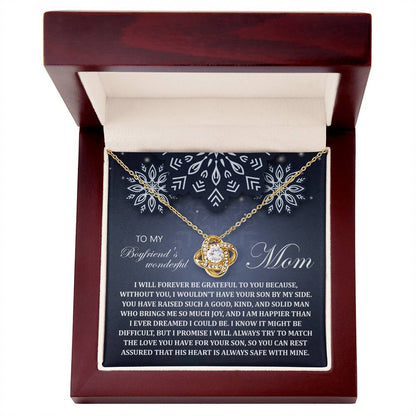 Gift for Boyfriend's Mom - By My Side - Love Knot Pendant Necklace - Mallard Moon Gift Shop