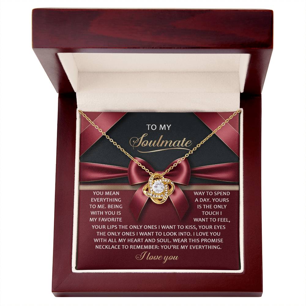 Gift for Soulmate - Heart And Soul - Love Knot Pendant Necklace - Mallard Moon Gift Shop