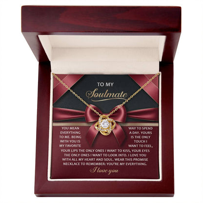 Gift for Soulmate - Heart And Soul - Love Knot Pendant Necklace - Mallard Moon Gift Shop
