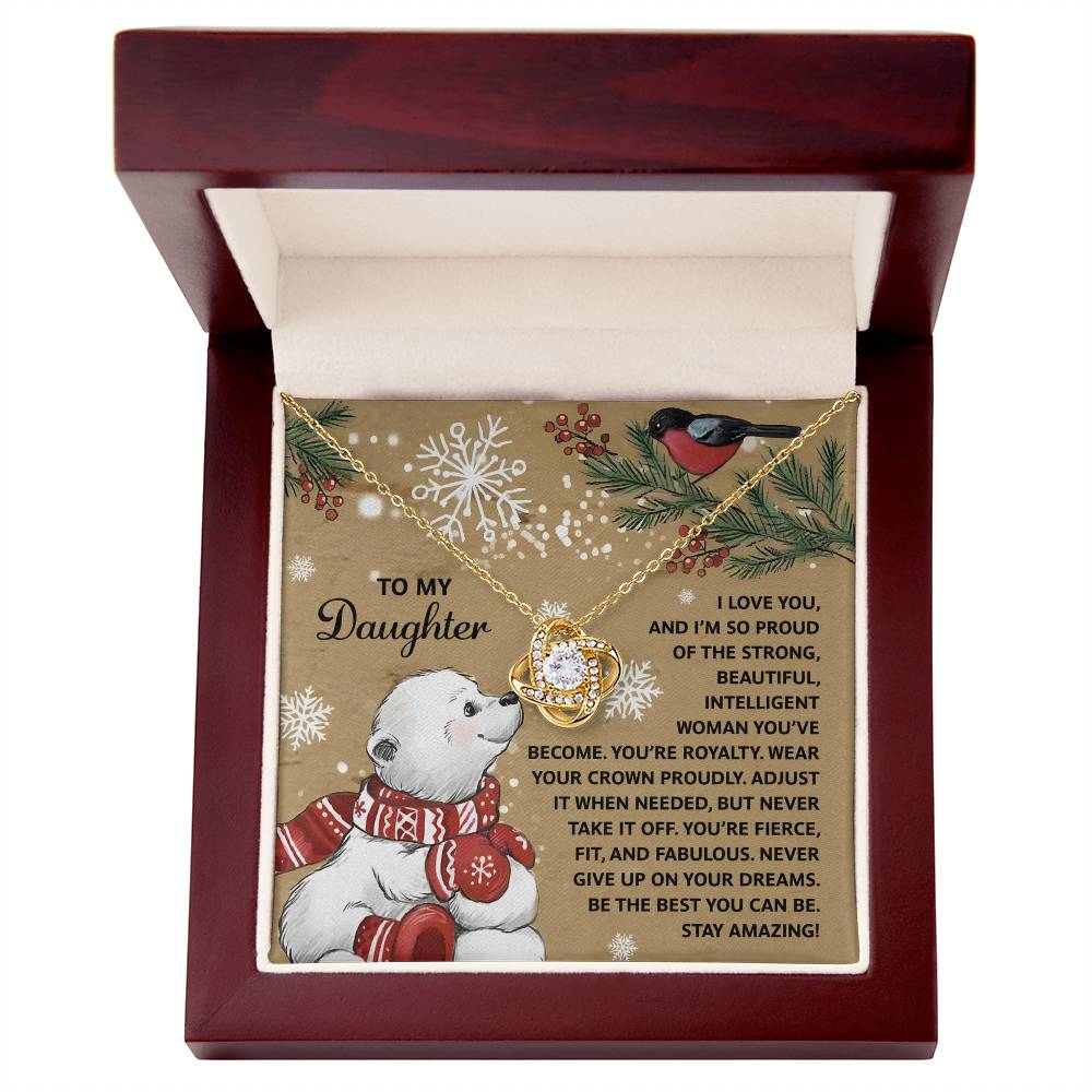 Gift for Daughter - Be the Best You Can Be - Love Knot Pendant Necklace - Mallard Moon Gift Shop