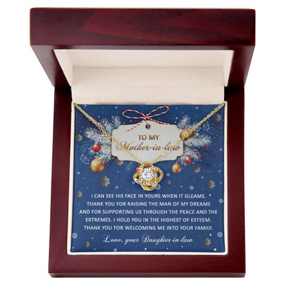 Gift for Mother-in-law - I Hold You - Love Knot Pendant Necklace - Mallard Moon Gift Shop