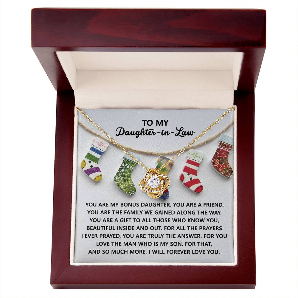 Gift for Daughter-in-Law - A Gift - Love Knot Pendant Necklace - Mallard Moon Gift Shop