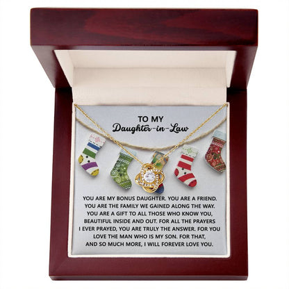 Gift for Daughter-in-Law - A Gift - Love Knot Pendant Necklace - Mallard Moon Gift Shop