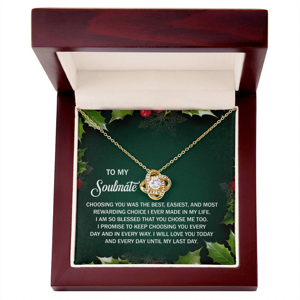 Gift for Soulmate - Chose Me Too - Love Knot Pendant Necklace - Mallard Moon Gift Shop