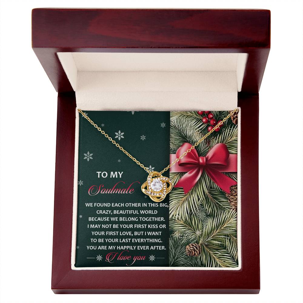 Gift for Soulmate - Beautiful World - Love Knot Pendant Necklace - Mallard Moon Gift Shop