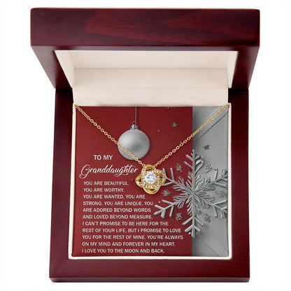 Gift for Granddaughter - Moon And Back - Love Knot Pendant Necklace - Mallard Moon Gift Shop