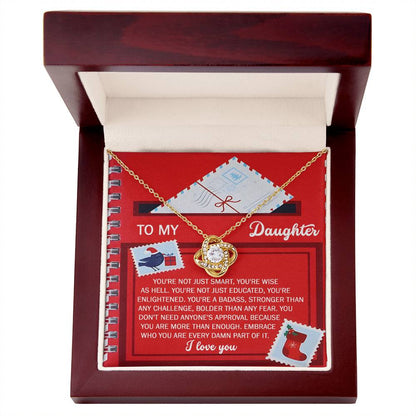 Gift for Daughter - Part Of It - Love Knot Pendant Necklace - Mallard Moon Gift Shop