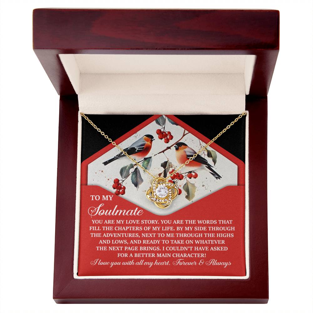 Gift for Soulmate - My Love Story - Love Knot Pendant Necklace - Mallard Moon Gift Shop