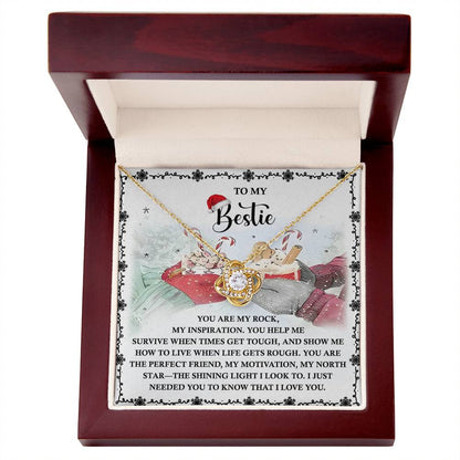 Gift for Bestie - My North Star - Love Knot Pendant Necklace - Mallard Moon Gift Shop