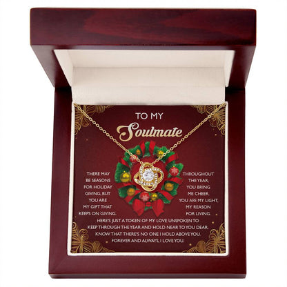 Gift for Soulmate - Bring Me Cheer - Love Knot Pendant Necklace - Mallard Moon Gift Shop