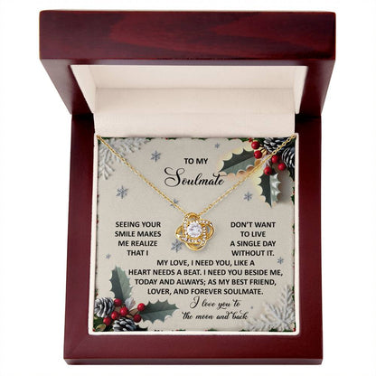 Gift for Soulmate - Forever Soulmate - Love Knot Pendant Necklace - Mallard Moon Gift Shop