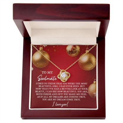 Gift for Soulmate - Your Beauty - Love Knot Pendant Necklace - Mallard Moon Gift Shop