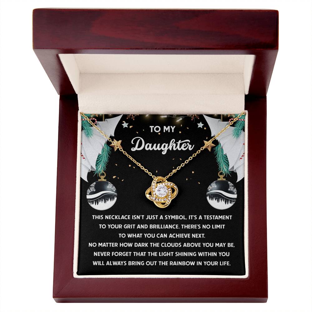 Gift for Daughter - The Rainbow - Love Knot Pendant Necklace - Mallard Moon Gift Shop