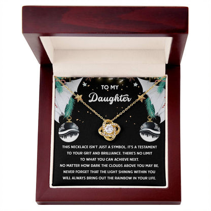 Gift for Daughter - The Rainbow - Love Knot Pendant Necklace - Mallard Moon Gift Shop