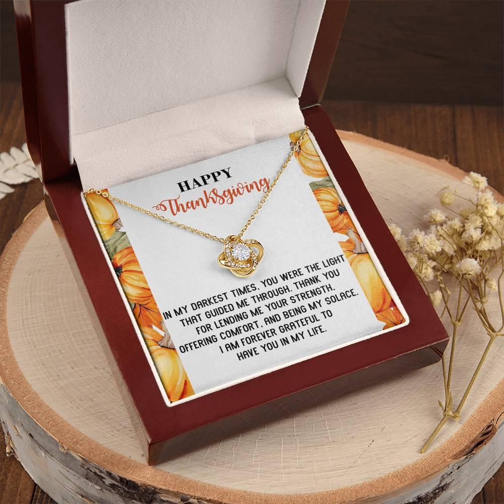 Gift for Thanksgiving - Guided Me Through - Love Knot Pendant Necklace - Mallard Moon Gift Shop