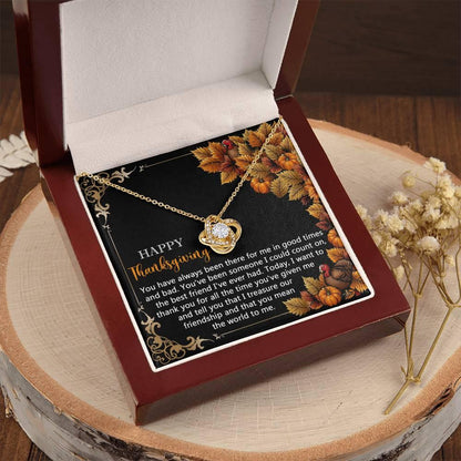 Gift for Thanksgiving - Count On - Love Knot Pendant Necklace - Mallard Moon Gift Shop