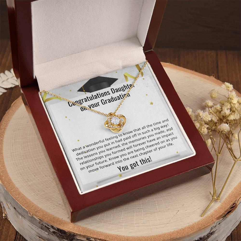 Daughter Congratulations on your Graduation You Got This Love Knot Pendant Necklace - Mallard Moon Gift Shop